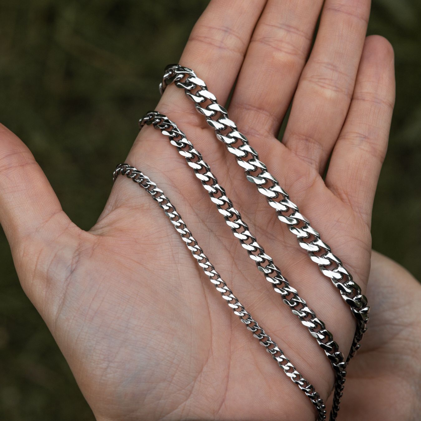 Schakelketting Roestvrijstaal - Cuban Chain Link - RVS Zilver - 3MM - 5MM - 7MM