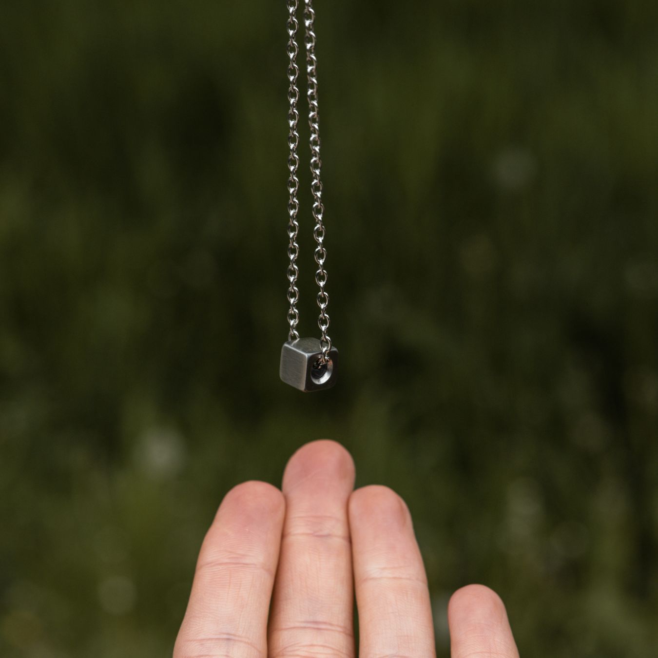 Minimalistische Ketting Cube - RVS - Kubus - Zilver