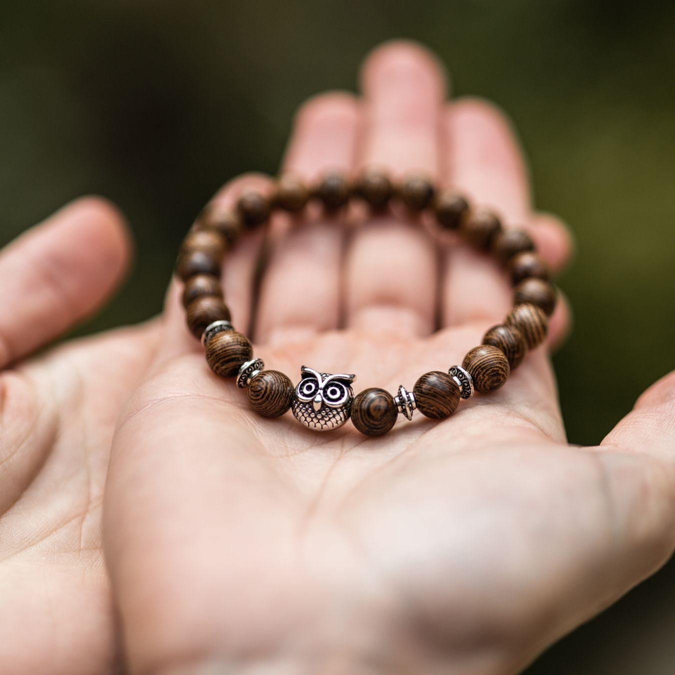 Balans Armband - Wengé Hout - Uil
