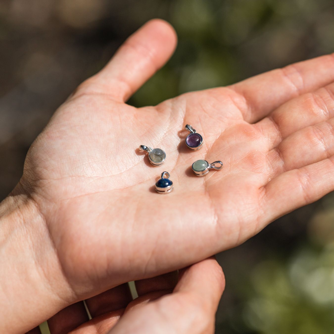 Amethist Ketting Hanger - Rond Geslepen - 925 Sterling Zilver