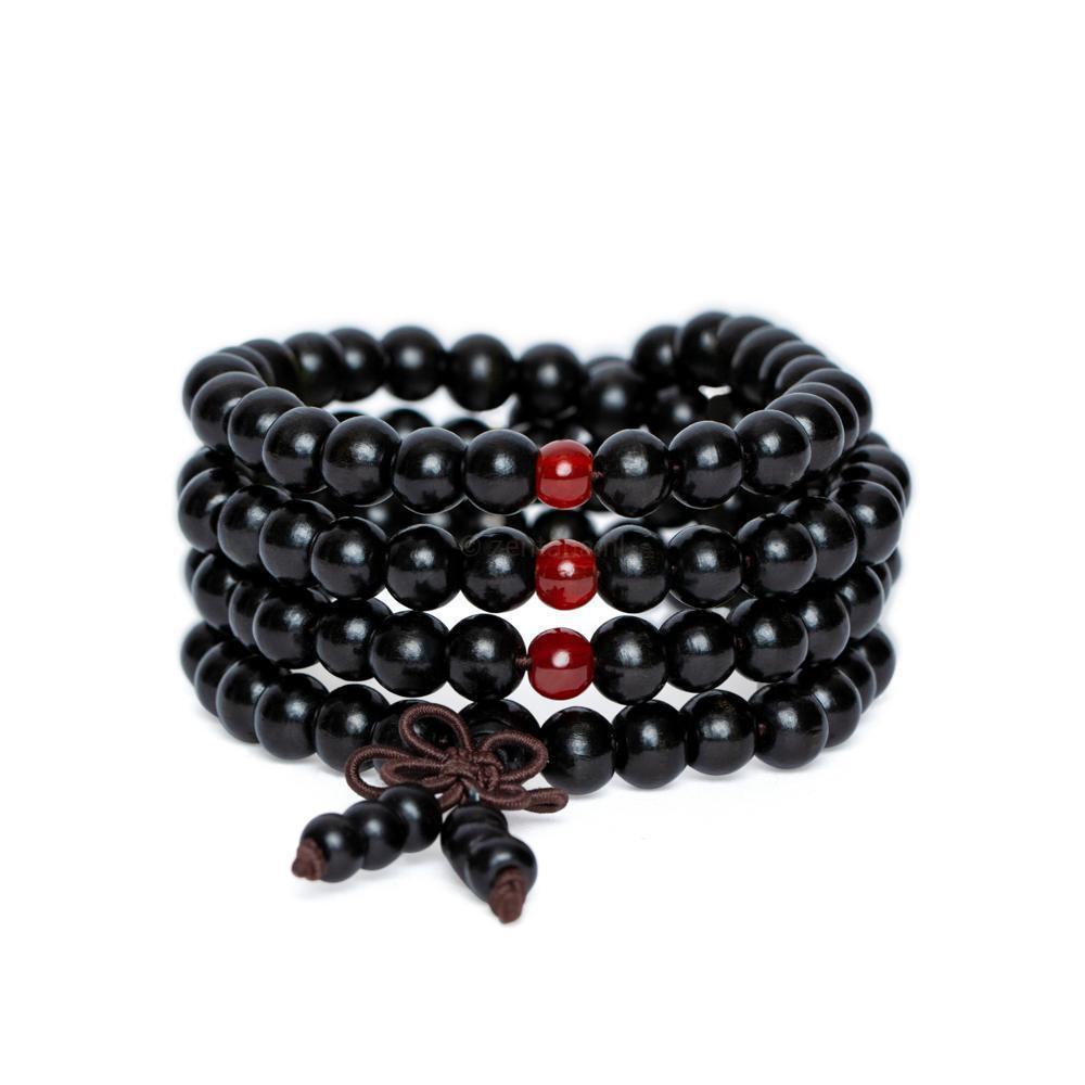 4 Stuks Bundel - Tibetaanse Mala's - Sandelhout-Tibetaanse mala-Alles behalve zwart-Zentana