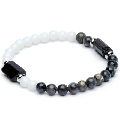 Balans Armband - Chalcedoon & Labradoriet - Ruwe Toermalijn - Creativiteit-Balans armband-Zentana