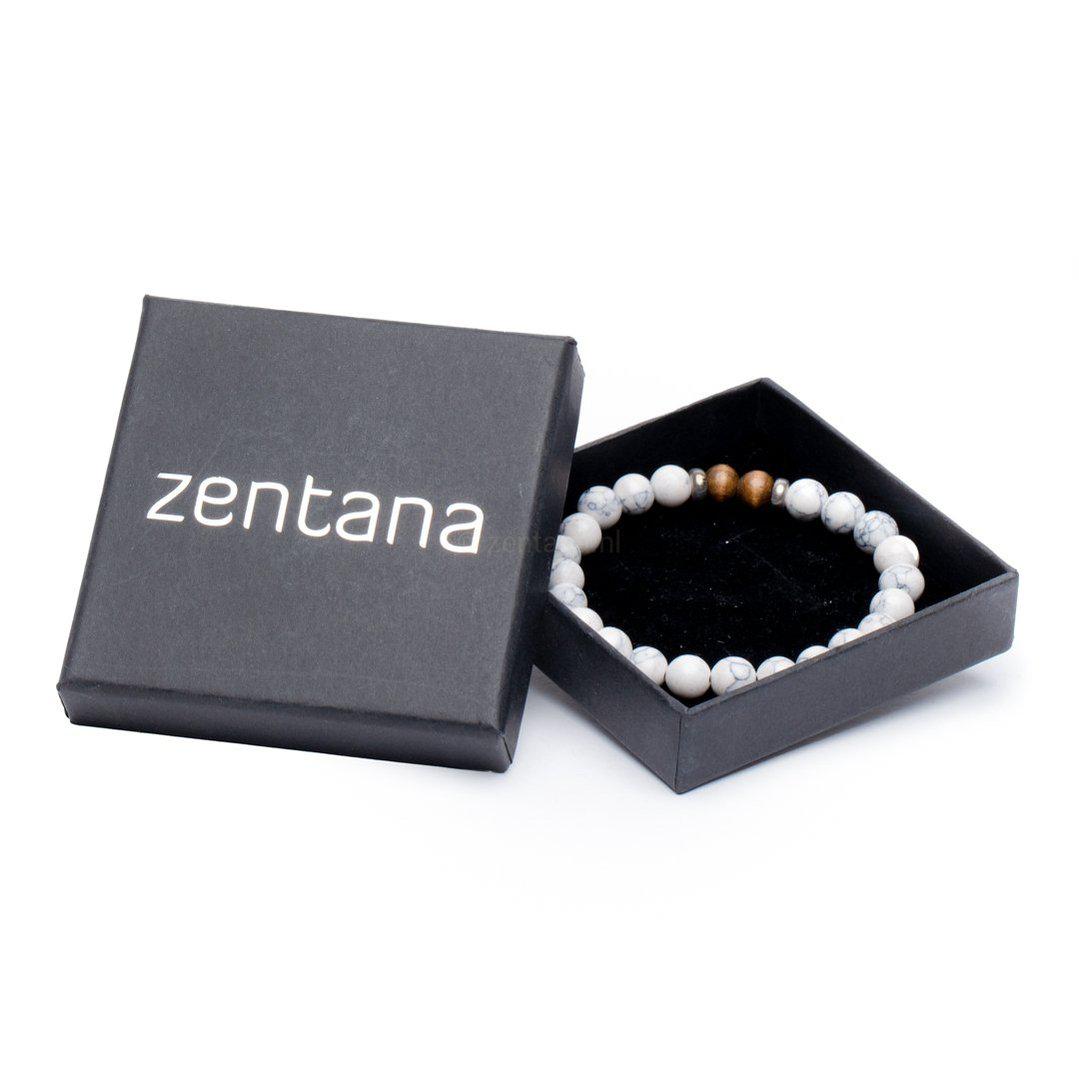Balans Armband - Edelstenen - Howliet & Hout - Positiviteit-Armband howliet hout-Zentana