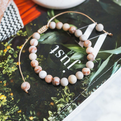 Balans Armband - Frosted Jaspis - Verstelbaar - Daadkracht-Balans armband-Zentana