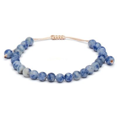 Balans Armband - Frosted Sodaliet - Verstelbaar - Loyaliteit-Sodaliet armband-Zentana