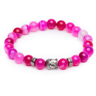 Boeddha Armband - Rose Red Agaat - Stabiliteit-Boeddha armband-Zentana