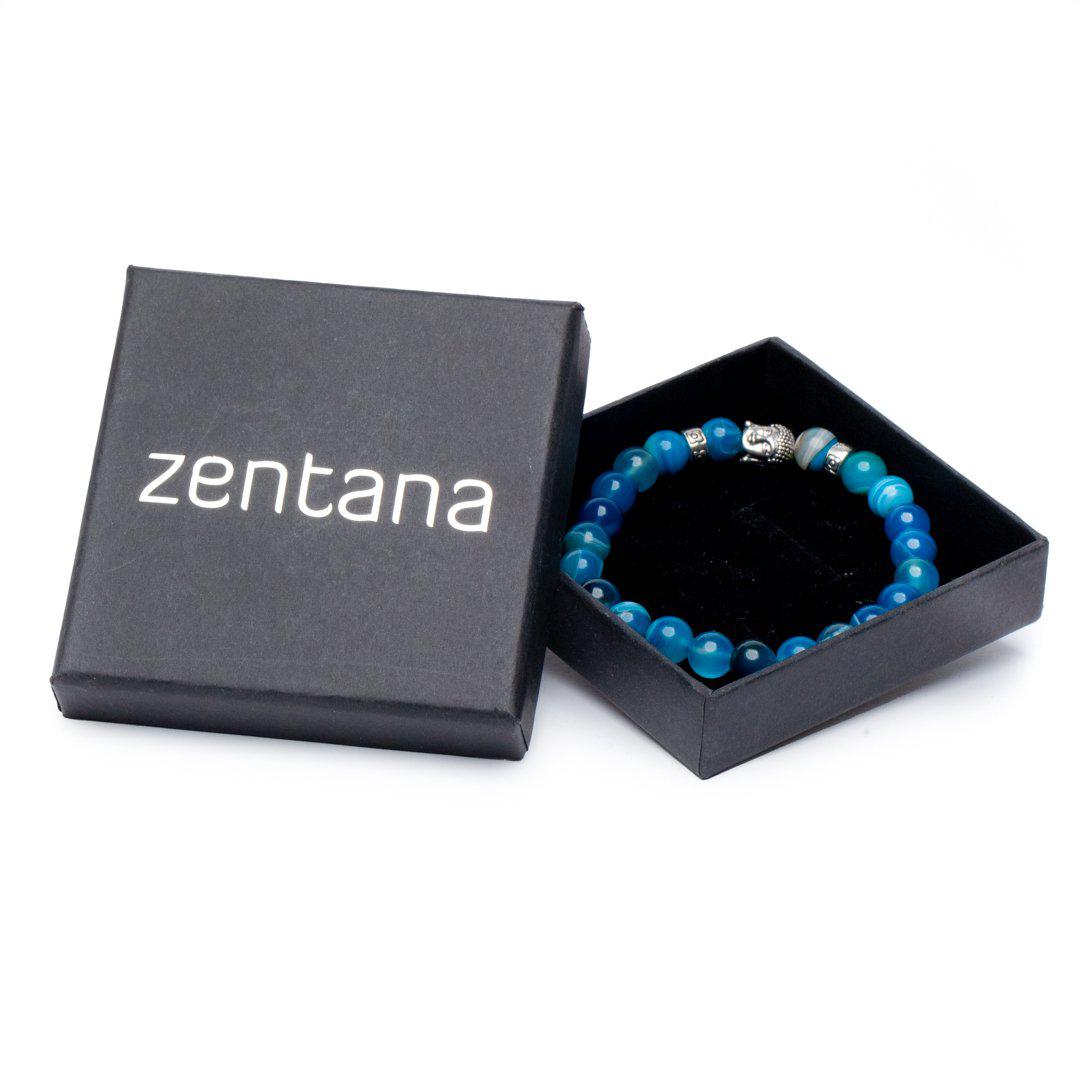 Boeddha Armband - Sky Blue Agaat - Rust-Boeddha armband-Zentana