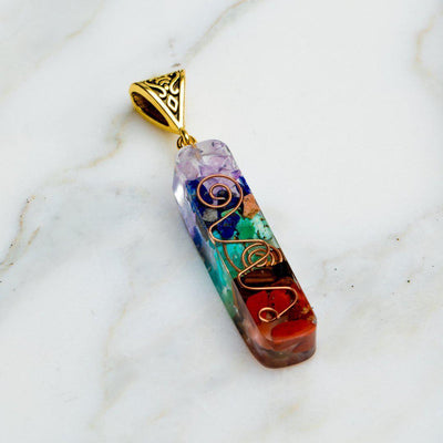 Chakra Ketting Hanger Organiet - Verschillende Edelstenen - Energiebalans Organite-Organiet hanger-Zentana
