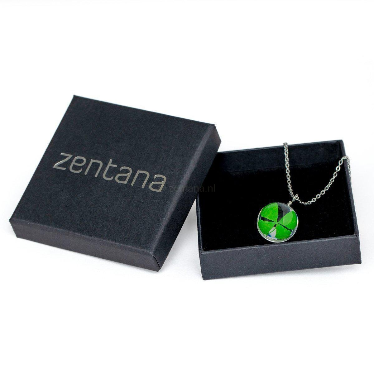 Geluksketting - Klavertje Vier Geluk - Geblazen Glas-Klavertje vier ketting-Zentana