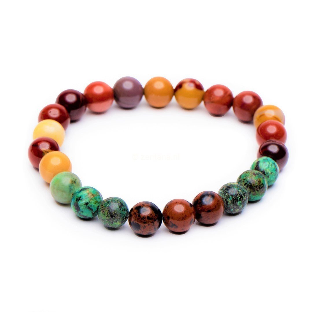 Gemengde Edelstenen Armband - Armband Edelsteen - Mookaiet - Intuïtie-Armband gemengde edelstenen-Zentana