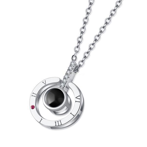 I Love You Ketting - Geheime boodschap - 100 Talen-Liefdesketting-925 Sterling Zilver-Zilver-Zentana