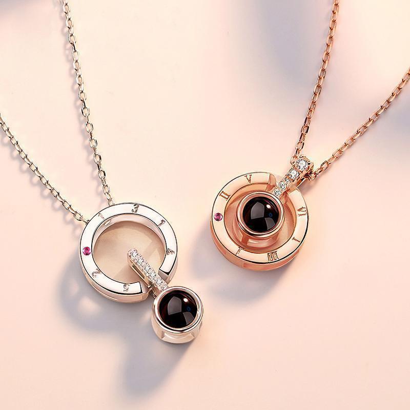 I Love You Ketting - Geheime boodschap - 100 Talen-Liefdesketting-925 Sterling Zilver-Zilver-Zentana