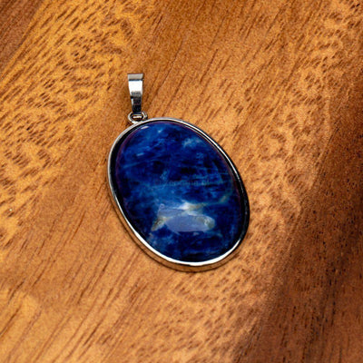 Ketting Hanger - Ovale Sodaliet Hanger - Edelsteen Bedeltje - Zelfvertrouwen-Ovale hanger sodaliet-Zentana