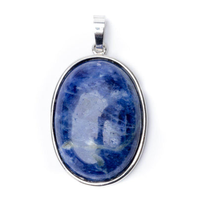 Ketting Hanger - Ovale Sodaliet Hanger - Edelsteen Bedeltje - Zelfvertrouwen-Ovale hanger sodaliet-Zentana