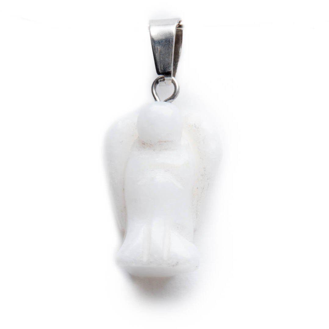 Ketting Hangers Engel - Set van 8 - Gemixte Edelstenen - Engelen Set - Gelukshanger-Set engel hangers-Zentana