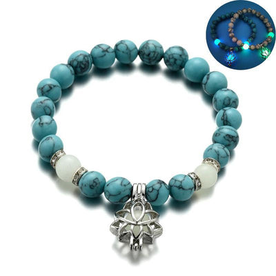 Lotus Armband - Lichtgevend - Turqueniet & Howliet - Bevrijding-Lotus armband-Turqueniet - Blauw-Zentana