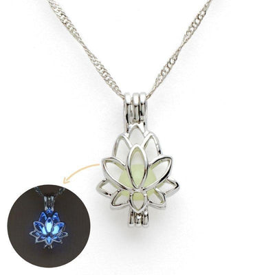 Lotus Ketting - Lichtgevend - Hemelblauw - Bevrijding-Ketting-Zentana