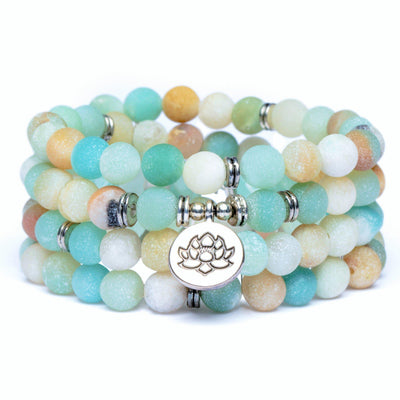 Mala - Frosted Amazoniet - Lotus - Intuïtie-Mala-Zentana