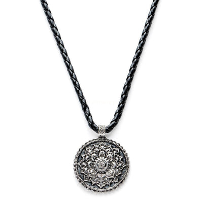 Mandala Ketting - Lotus Hanger-Ketting Mandala-Leer-Zentana