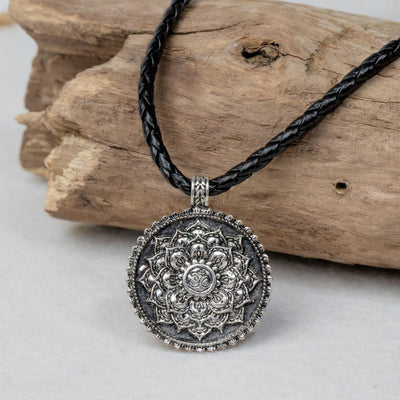 Mandala Ketting - Lotus Hanger-Ketting Mandala-Metaal-Zentana