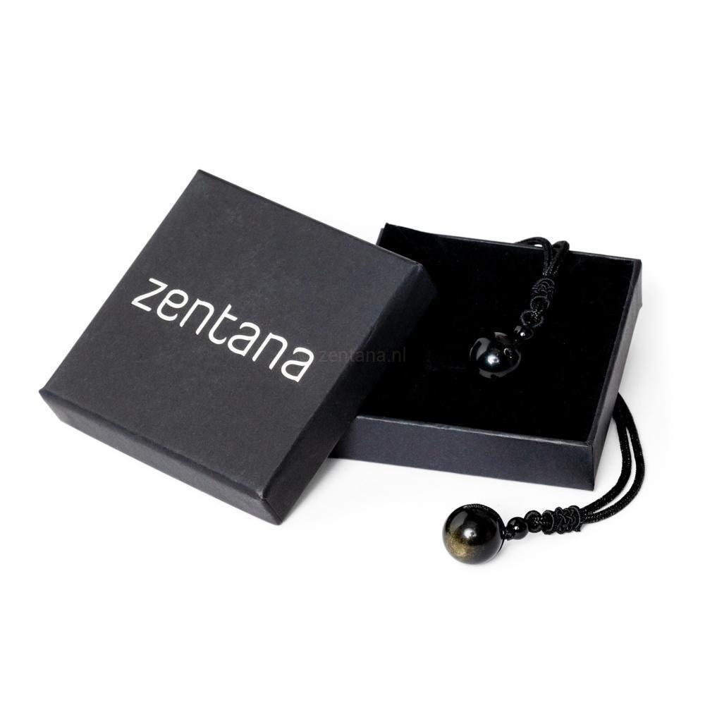 Obsidiaan Ketting - Goud Zilver Obsidiaan - Doorgronding-Obsidiaan ketting-Zentana