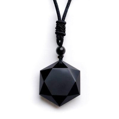 Obsidiaan Ketting - Zwart Hexagonaal - Waarheid-Ketting-Zentana