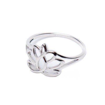 Ring Lotus Bloem - Zilver Verguld - Geluksring - Schoonheid-Ring lotus-6-Zentana