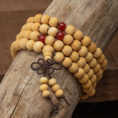 Tibetaanse Mala - Sandelhout - Ivoor-Tibetaanse mala-Zentana