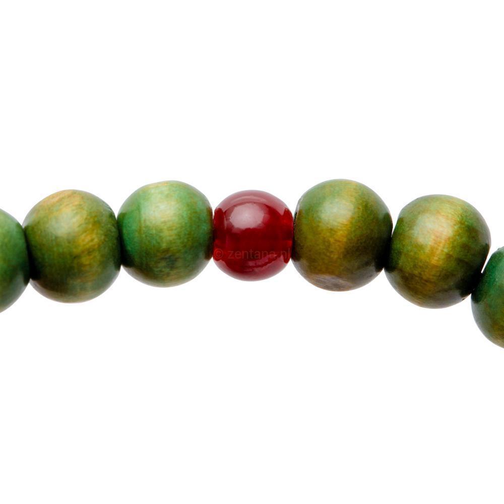 Tibetaanse Mala - Sandelhout - Mosgroen-Tibetaanse mala-Zentana