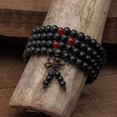 Tibetaanse Mala - Sandelhout - Zwart-Tibetaanse mala-Zentana
