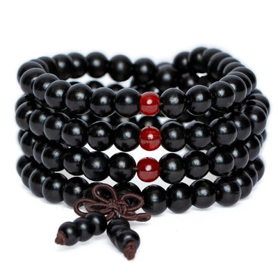 Tibetaanse Mala - Sandelhout - Zwart-Tibetaanse mala-Zentana