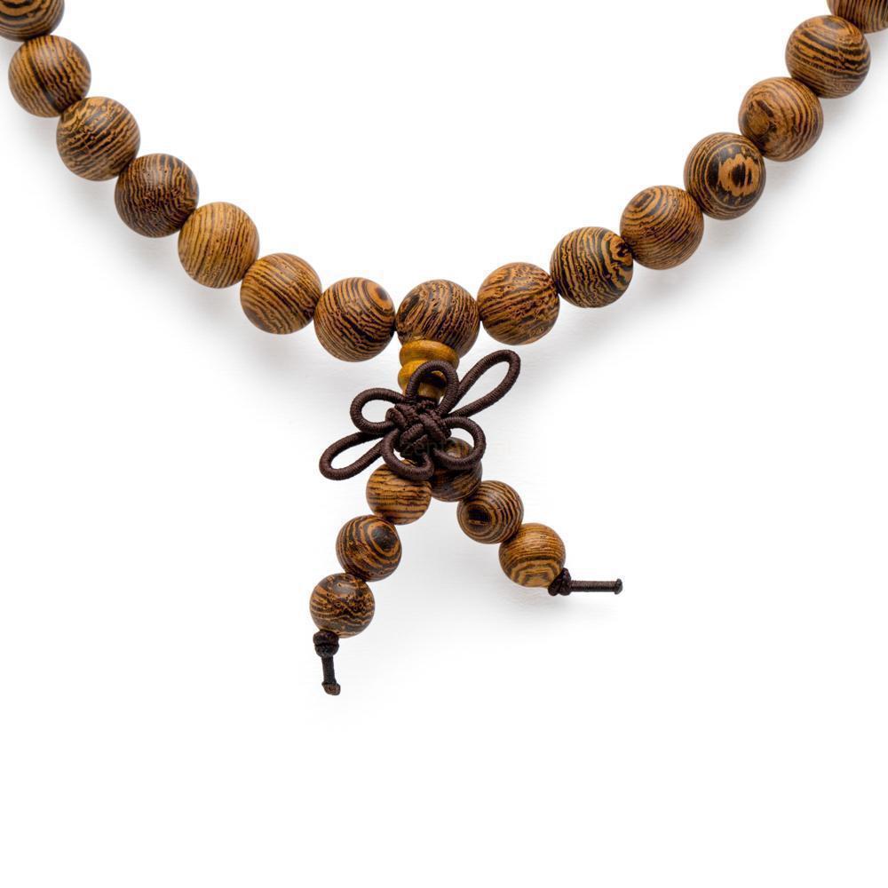 Tibetaanse Mala - Wengé-Hout - Ongelakt-Tibetaanse Mala-Zentana