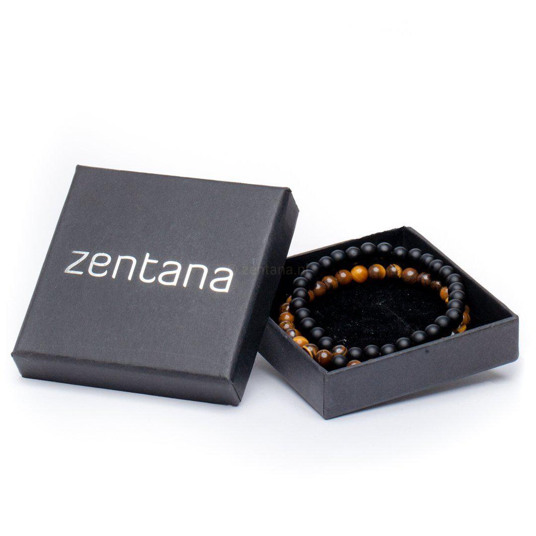 Vriendschapsarmbanden Edelsteen - Armbanden Set - Tijgeroog & Agaat - Vriendschap-Vriendschapsarmbanden-Zentana