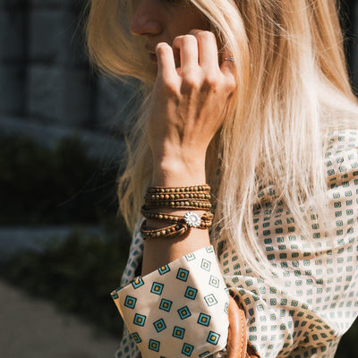 Wikkelarmband Balans - Unakiet & Leer - Zelfstandigheid-Wikkelarmband unakiet-Zentana