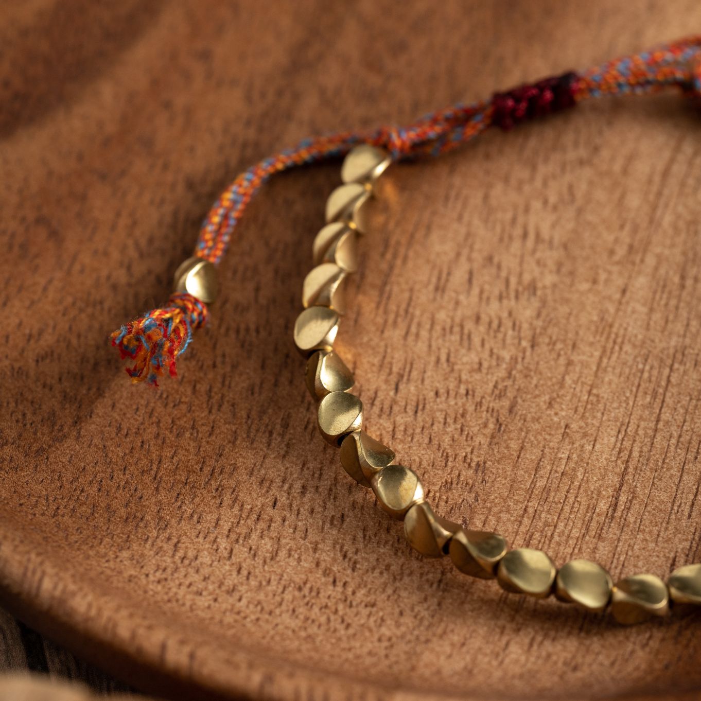 Geluksarmband - Goudkleurige Tibetaanse Armband - Handgemaakt