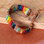 Chakra Armband Verstelbaar - Regenboog Jaspis & Leer - Overtuiging