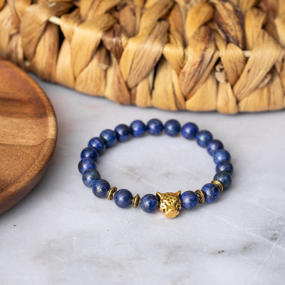 Balans Armband - Lapis Lazuli - Luipaard - Acceptatie