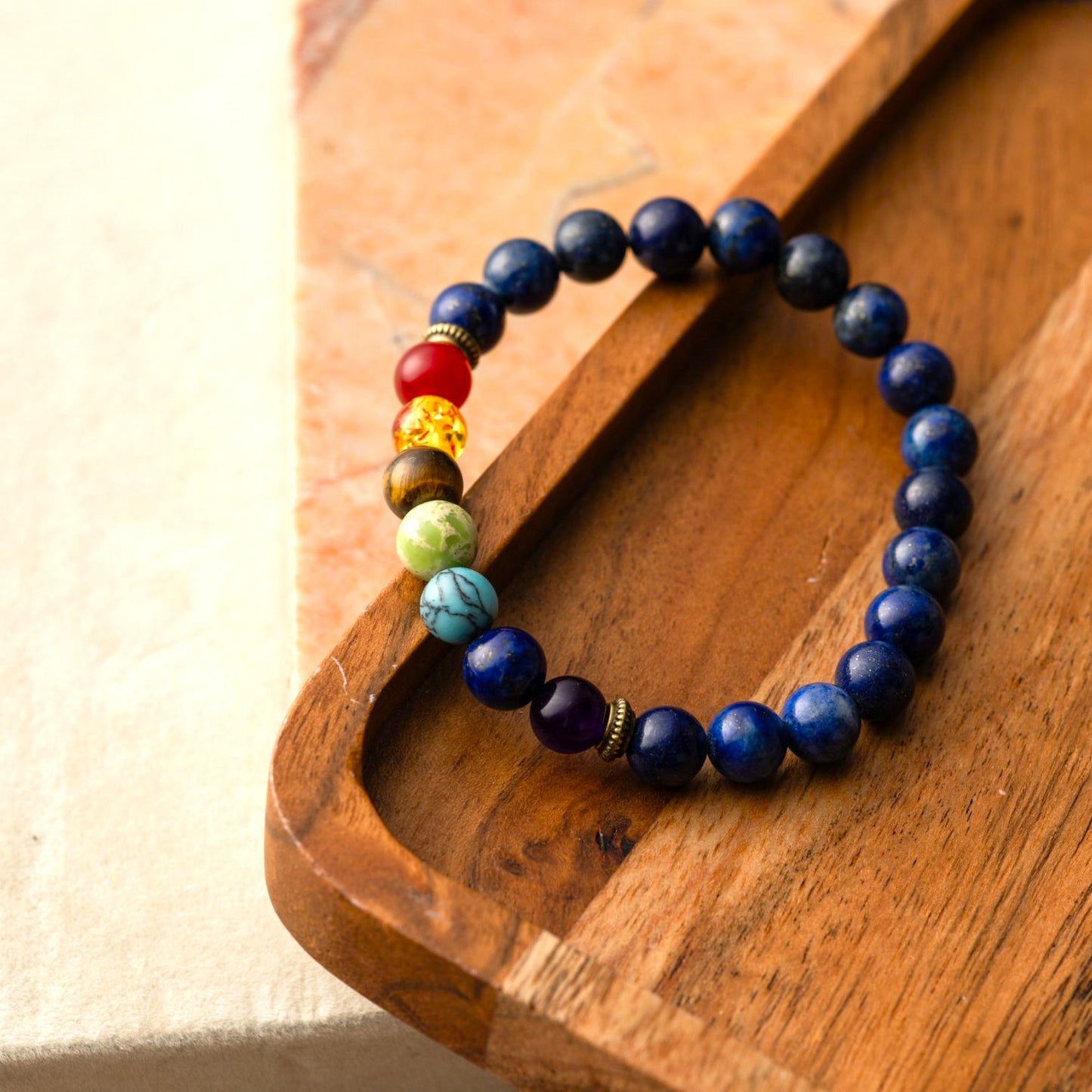 Badu Chakra Armband - Lapis Lazuli - Zelfvertrouwen