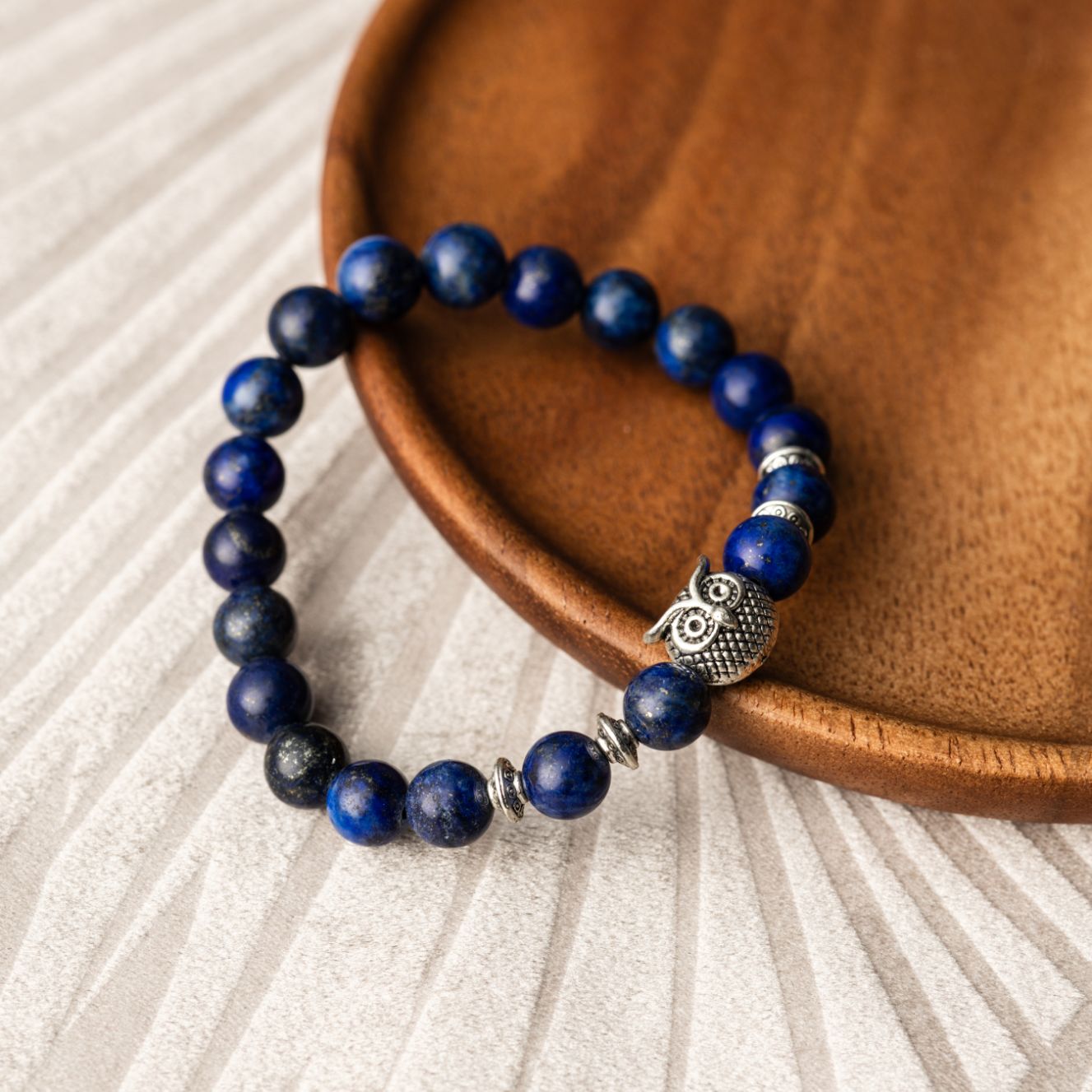 Balans Armband Uil - Lapis Lazuli - Wijsheid