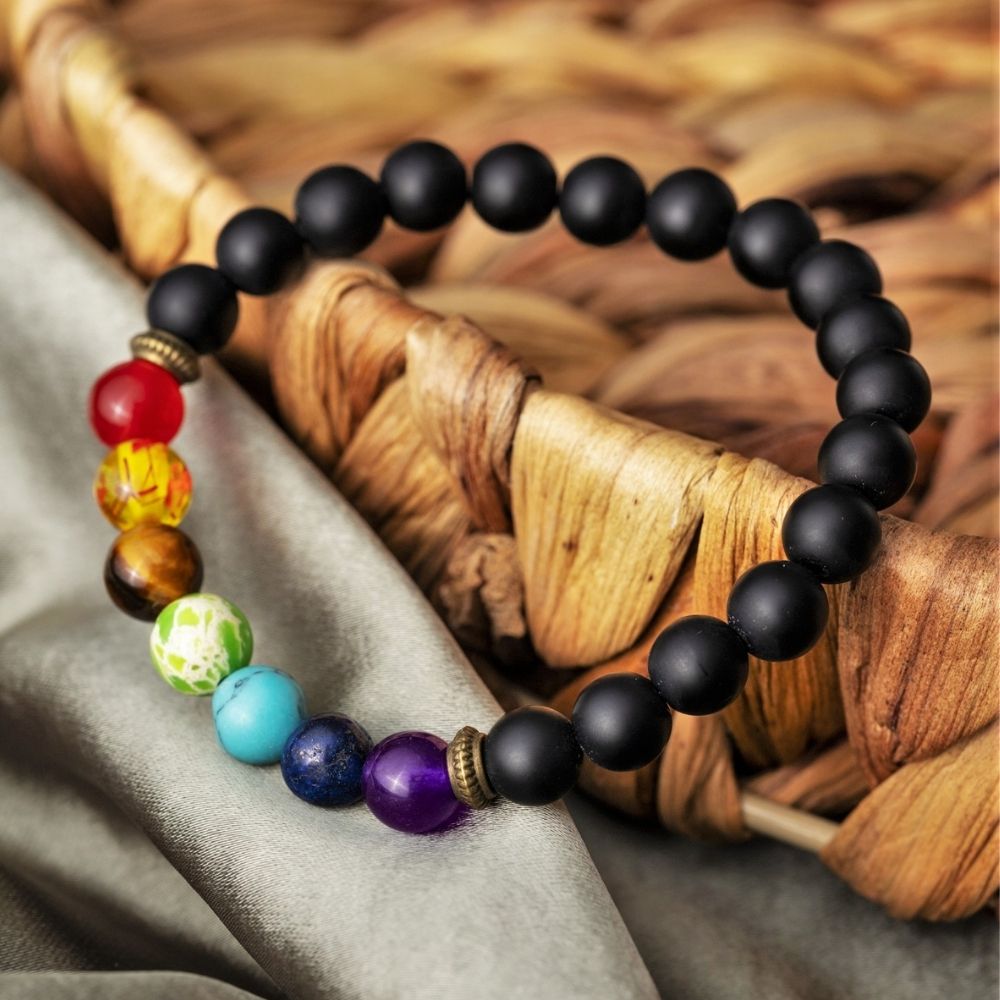 Badu Chakra Armband - Frosted Onyx - Concentratie