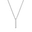 Minimalistische Ketting - Staaf Kubus Hanger - RVS - Zilver