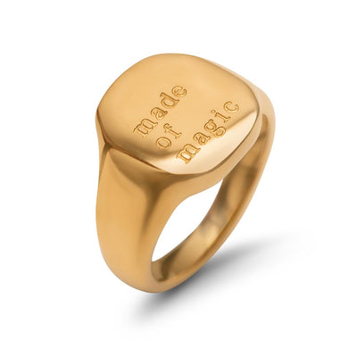 Made of Magic Ring - Zegelring 18K Goud - Zelfliefde