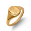 Zonnebloem Ring - Zegelring 18K Goud Verguld - Bloemenring