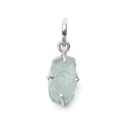 Premium Pure - Aquamarijn Hanger Ruw -  925 Sterling Zilver