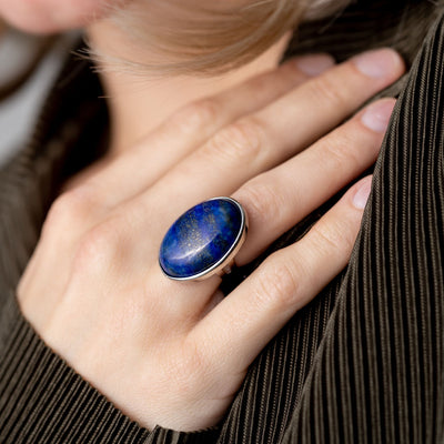 Lapis Lazuli Ring - Cabochon Edelsteen - Vriendschap