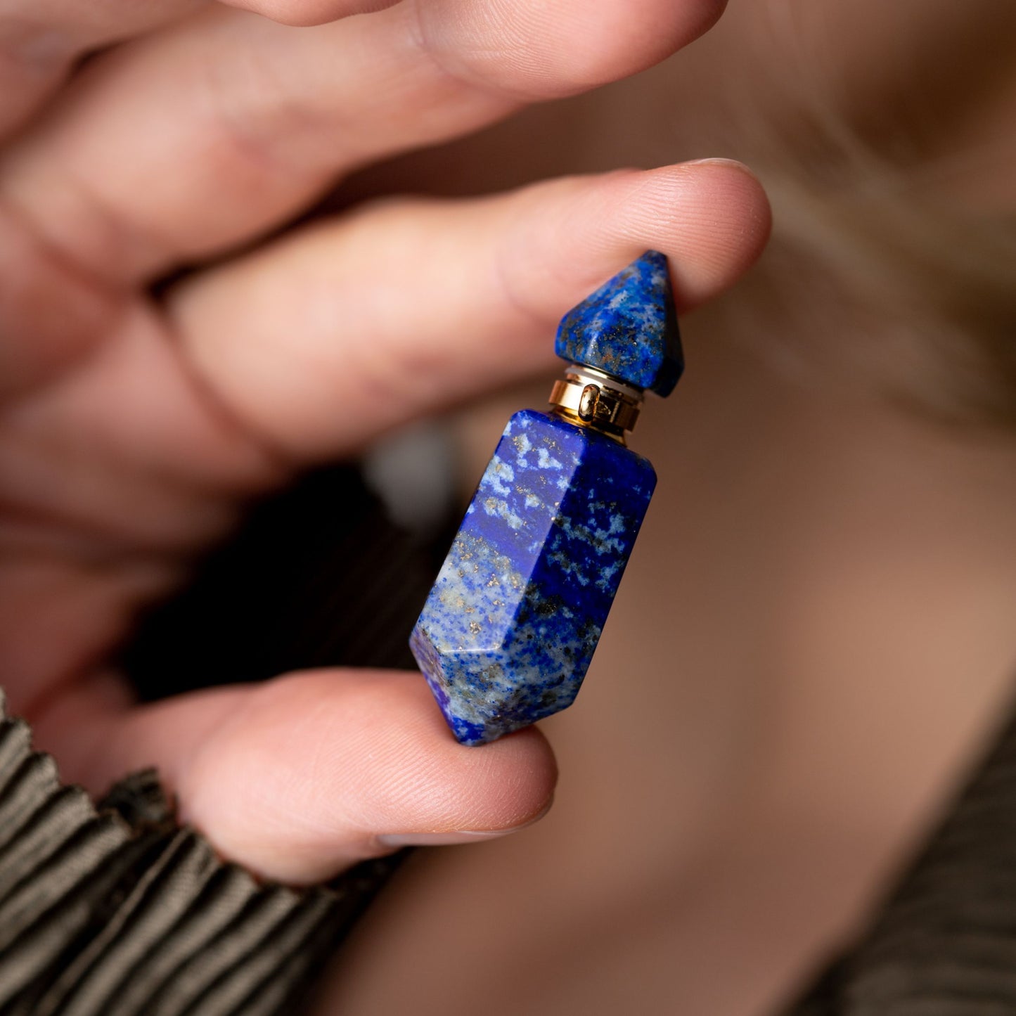Lapis Lazuli Ketting Hanger - Edelsteen Elixer - Parfum & As Hanger