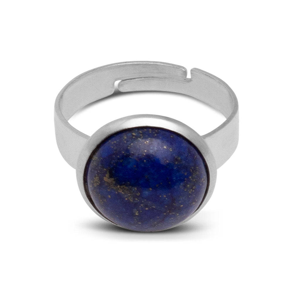 Lapis Lazuli Ring - Cabochon Edelsteen - RVS - Vriendschap