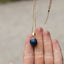 Lapis Lazuli Ketting & Hanger - Rond Geslepen - Gold Dipped - Creativiteit