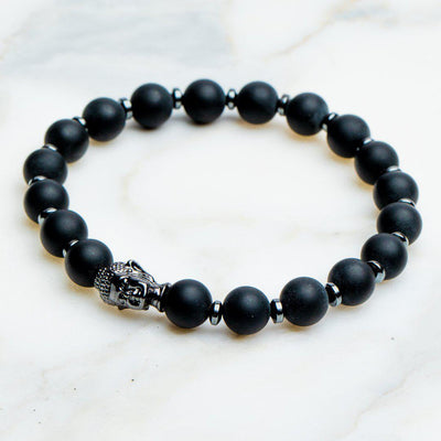 Boeddha Armband - Agaat & Hematiet - Wilskracht-Boeddha armband-Zentana