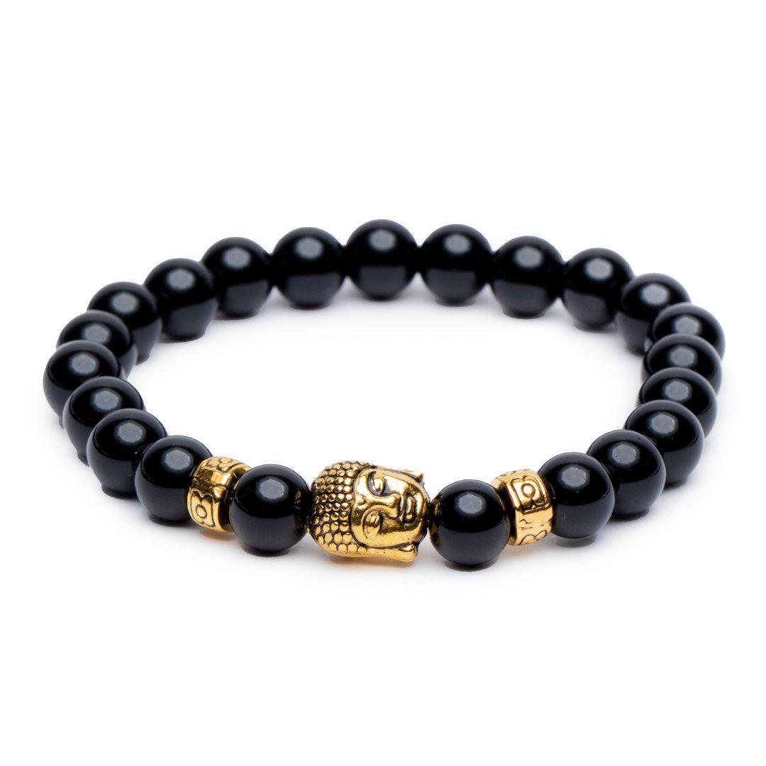 Boeddha Armband - Onyx Goudkleurig - Anti Stress-Boeddha armband-Zentana